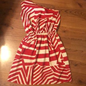 Woman’s, one shoulder print dress, summer